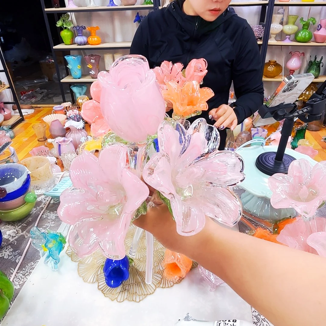 娟***)琉璃三花安妮家居琉璃工艺品