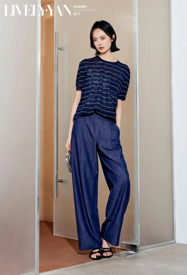 俪妍LIVELY-YAN LY18012-94牛仔休闲裤