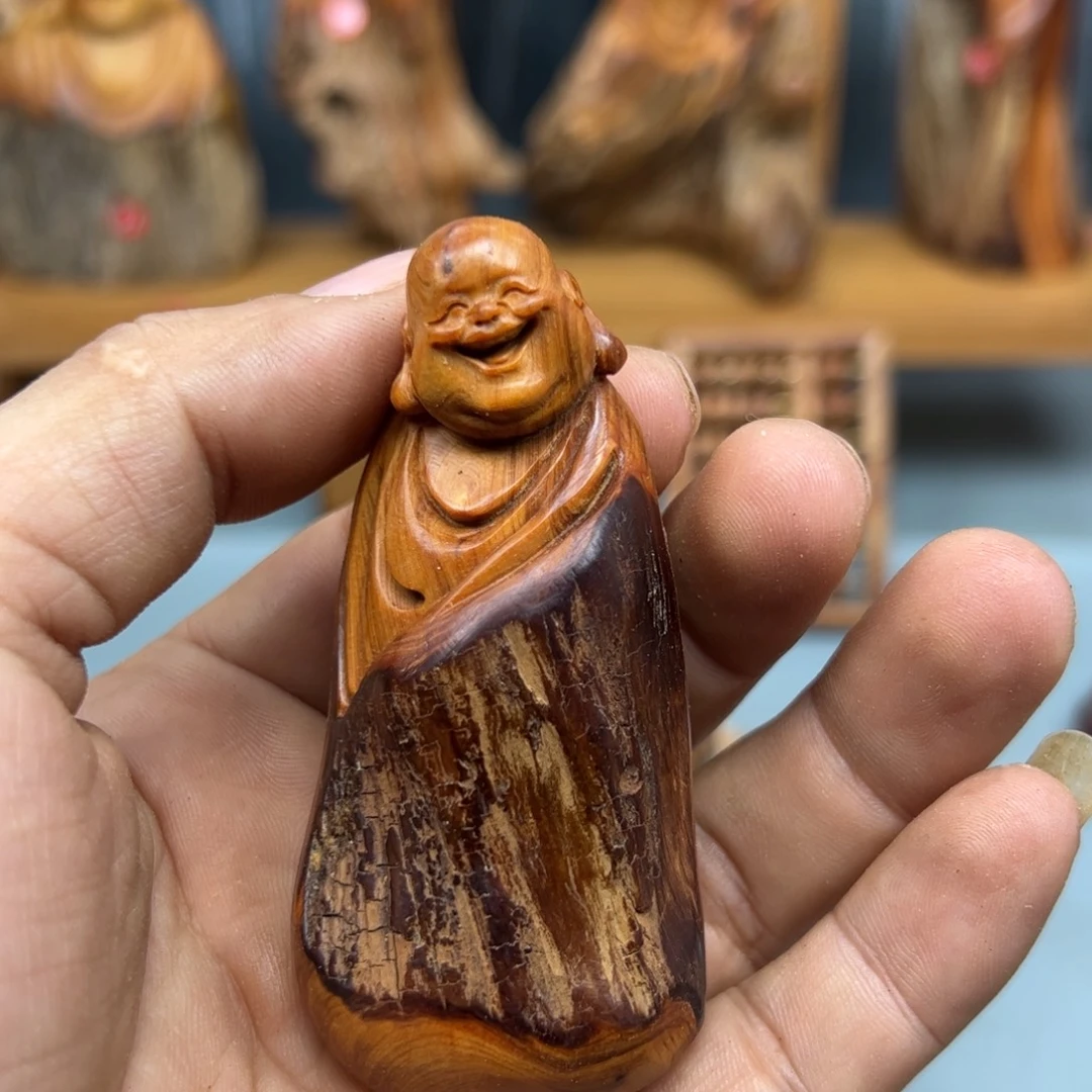 用***9木崖柏木摆件手把件