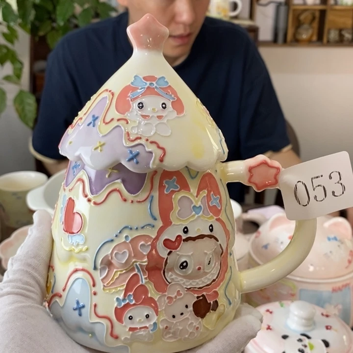瓷片景德镇釉下彩手绘