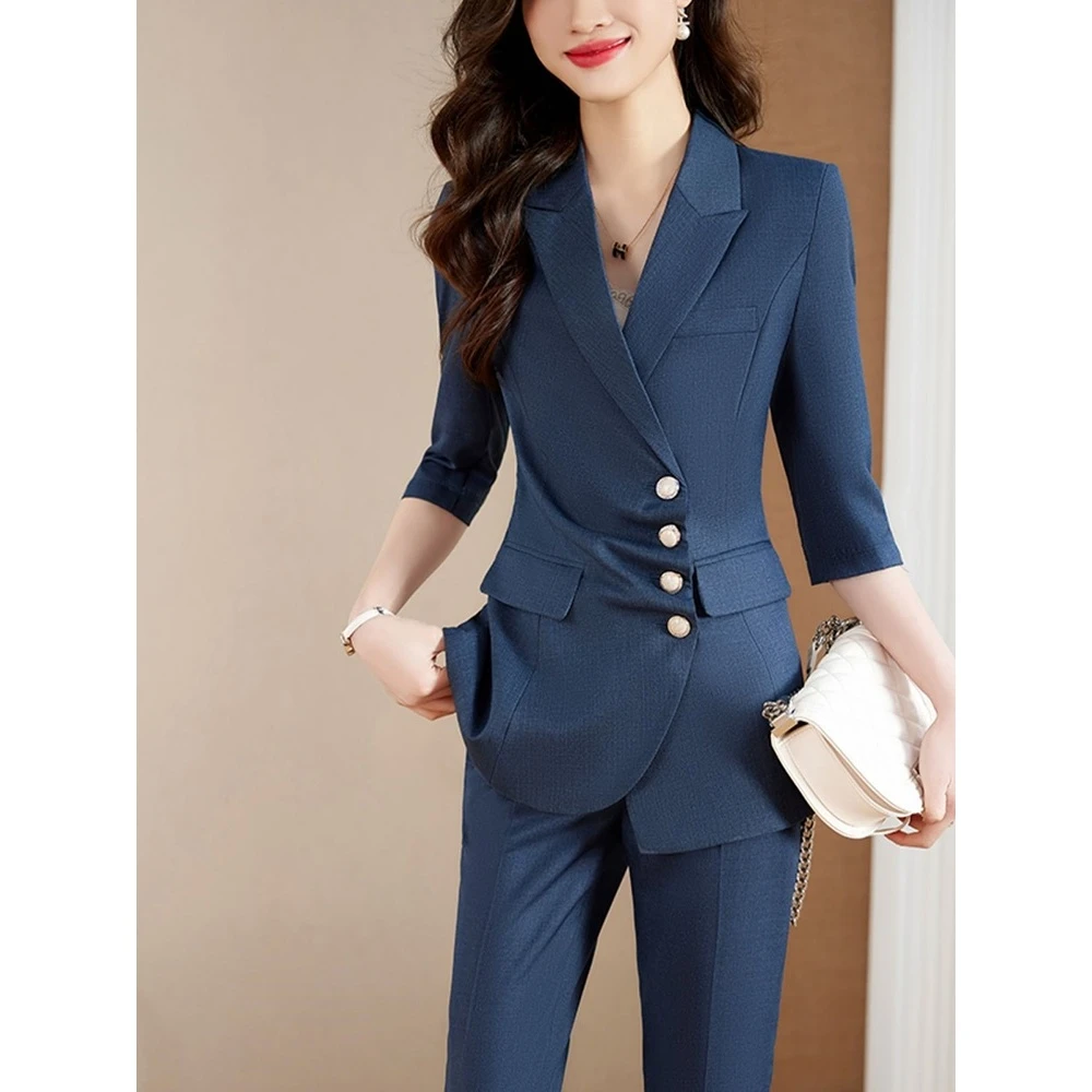 精品新款套装女工装时尚气质女神范西服两件套YXXX-MP-23-51622