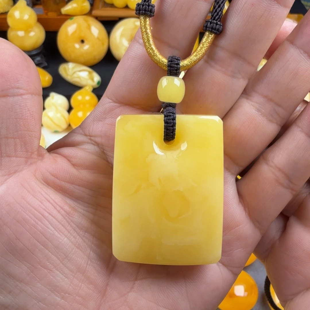 屋***鱼琥珀未镶嵌颈饰纯天然琥珀蜜蜡