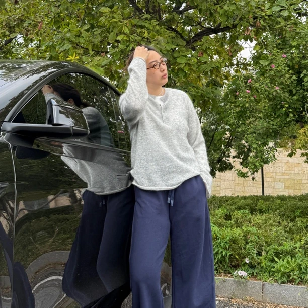 常规款长袖秋季休闲风薄款毛针织衫圆领秋季圆领韩系温柔入秋衣服