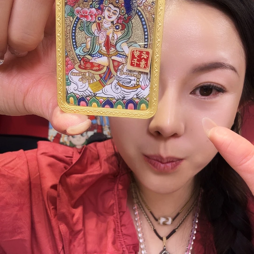 装裱画赵*田普贤菩萨带壳子