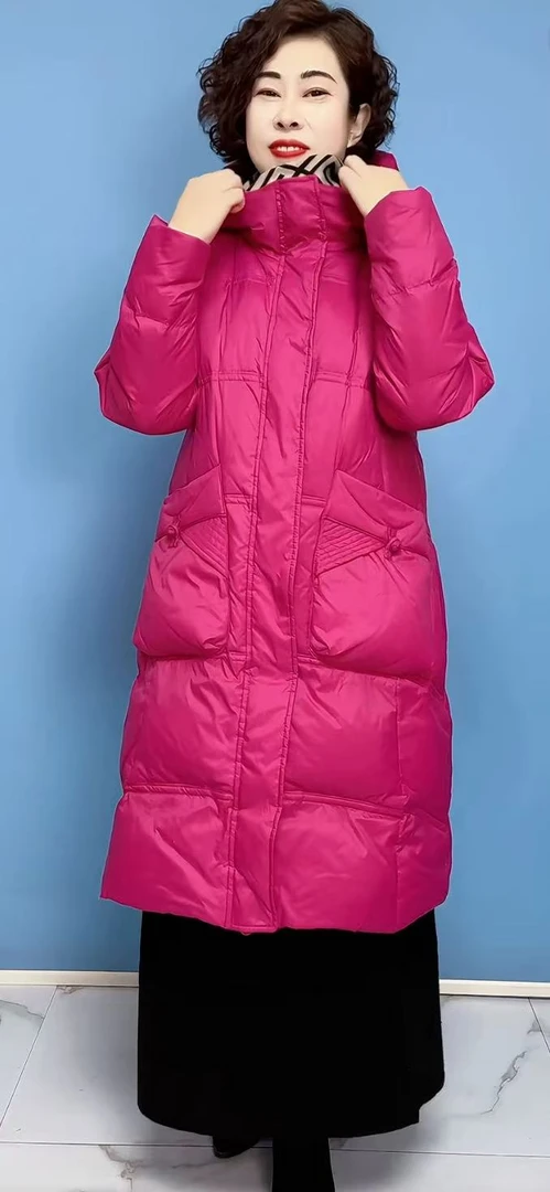 长款冬季大兜国风盘扣羽羽服