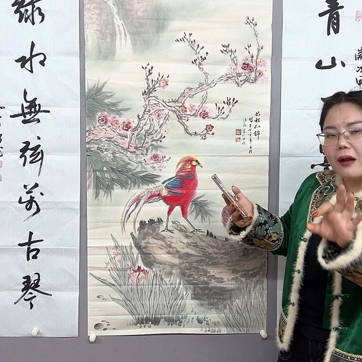 国画刘*中美老师纯手绘作品