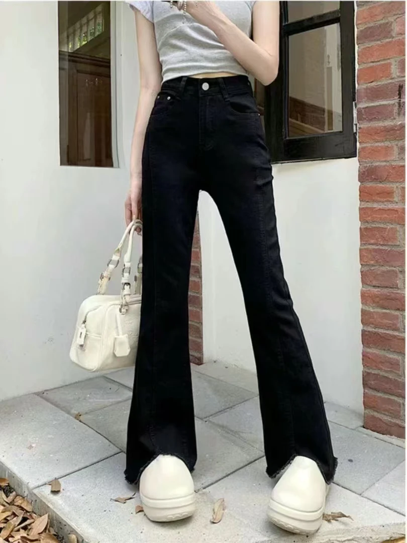 77033春季新款微喇牛仔裤