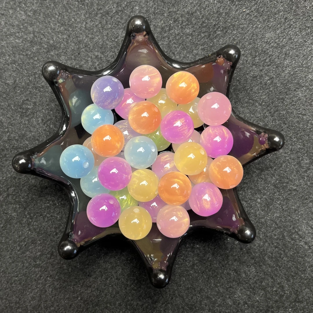 【升级版一勺挖15颗】10mm紫外线光变树脂珠鎏金树脂圆珠diy手工