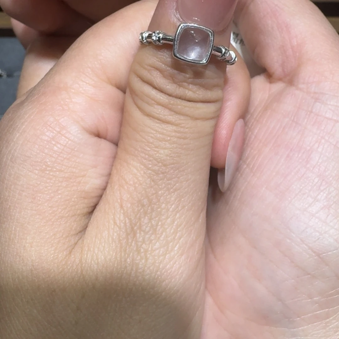 戒指水晶银S925镶嵌