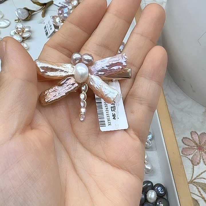 念***宝淡水珍珠发饰未镶嵌