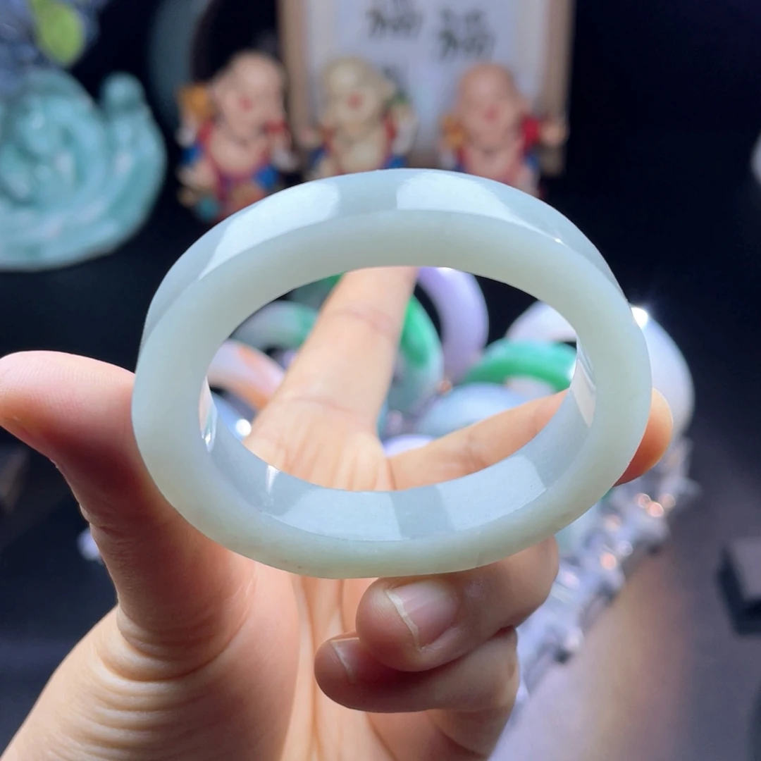 未镶嵌天然翡翠手镯定制定制翡翠
