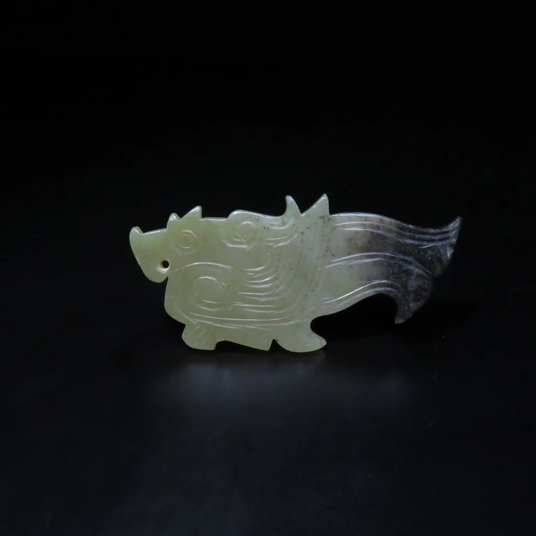 清代商玄鸟玉佩/MZ496151/和田玉/民族文物