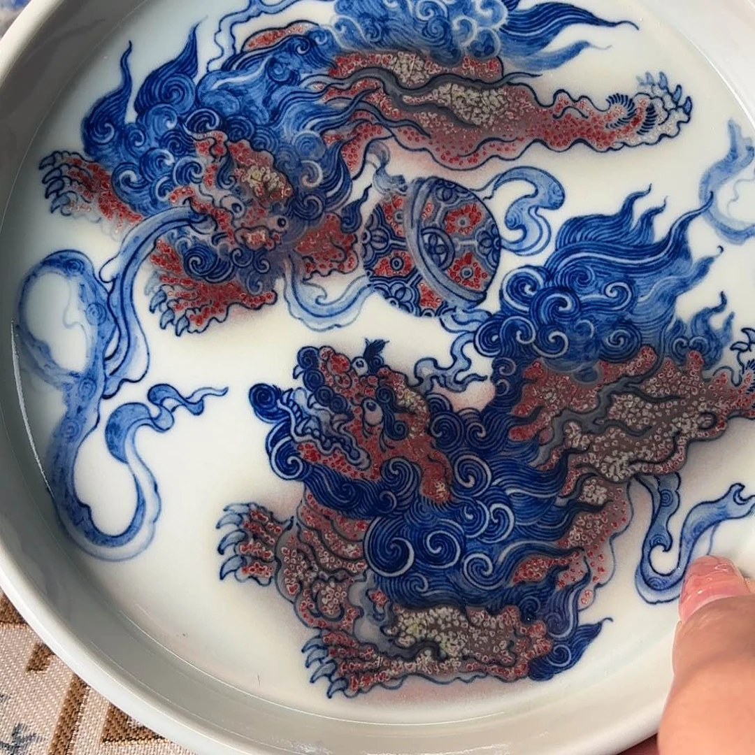 杯琼*柴窑青花瓷壶茶