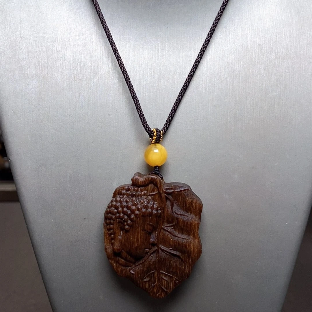 沉香木手串越南富森红土玉化吊坠配饰