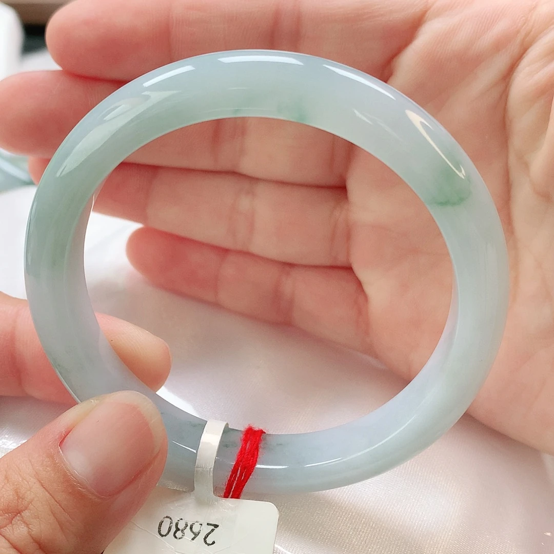 翡翠未镶嵌手镯55正