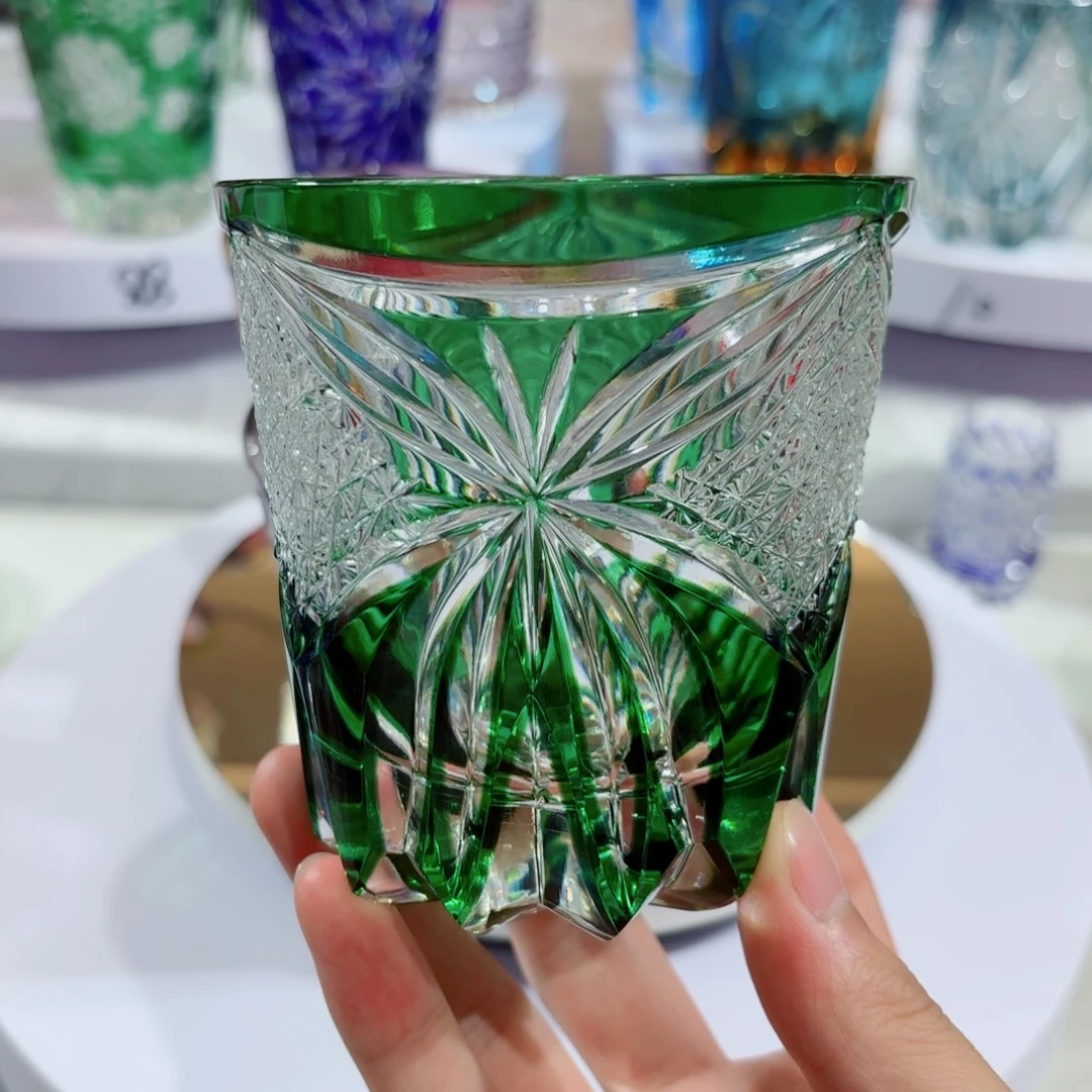 平底款水晶玻璃蝴蝶水晶杯