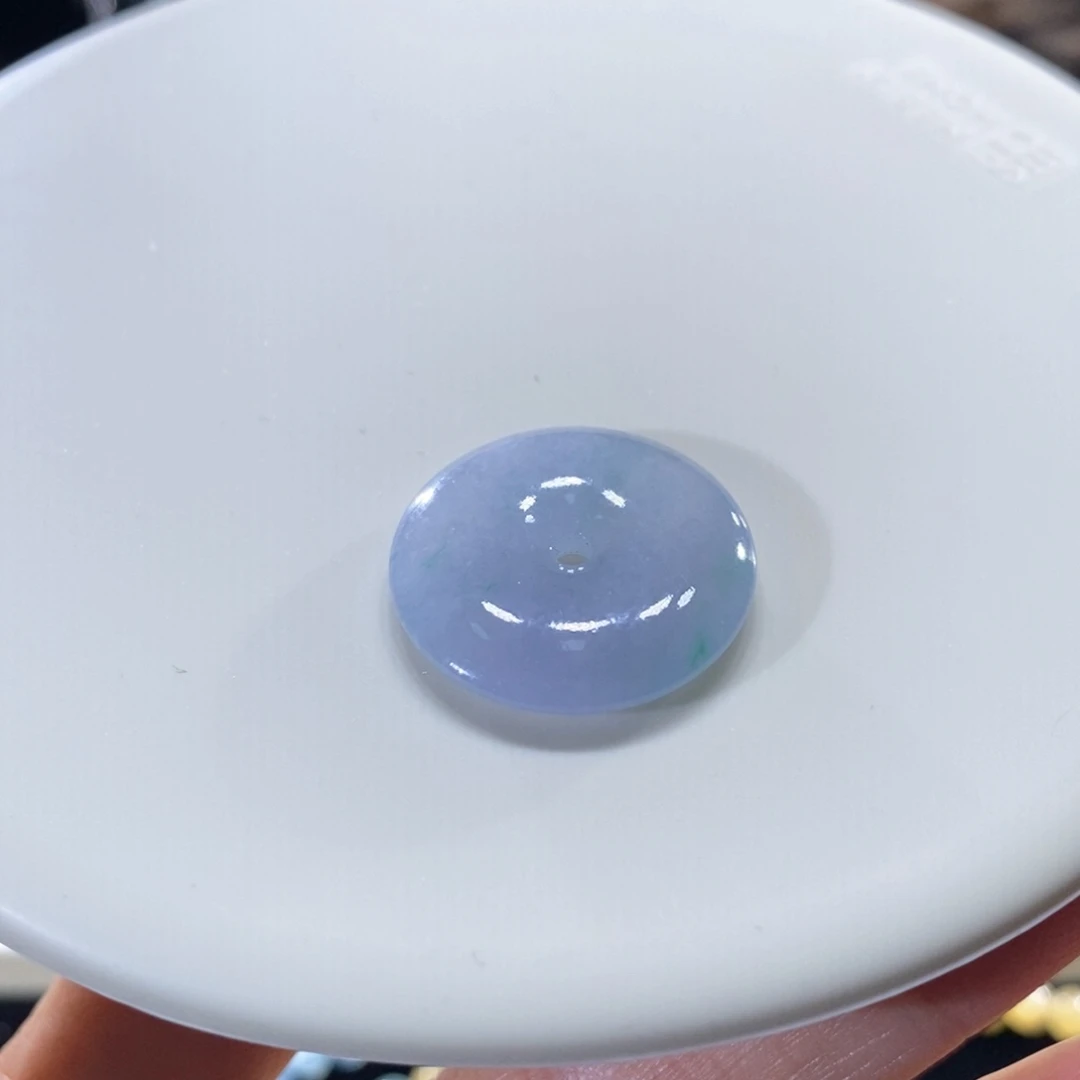 翡翠未镶嵌颈饰翡翠紫平安扣