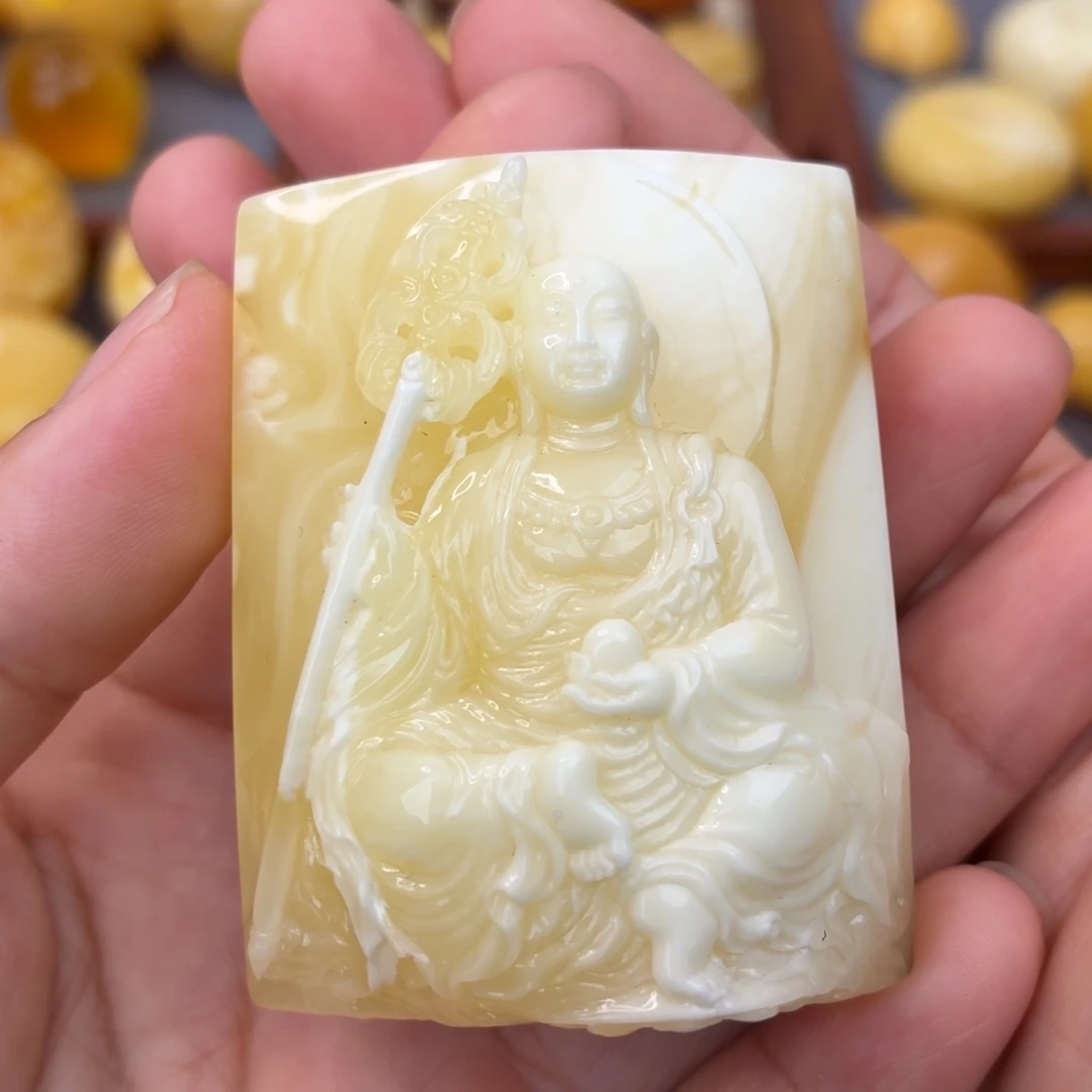 蜜蜡未镶嵌吊坠(不含链)地藏王