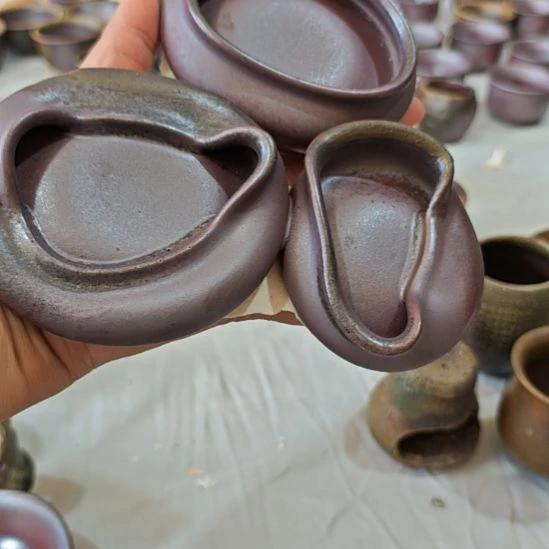 瓷坭兴陶柴烧异形杯