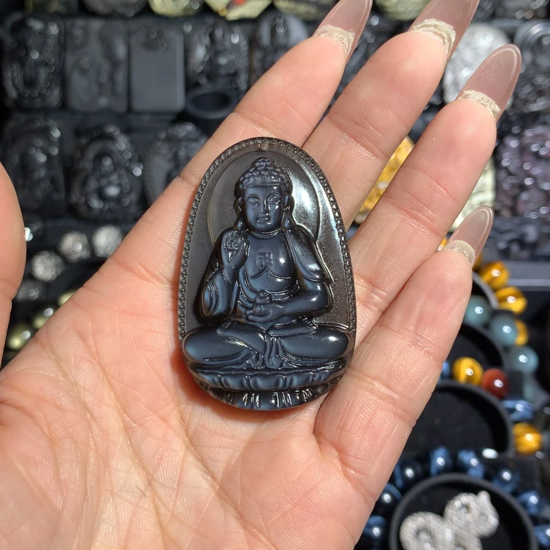 黑曜岩吊坠(赠链)未镶嵌?***?狗