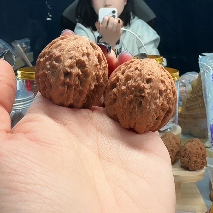 桃核吊坠红皮磨盘35尺