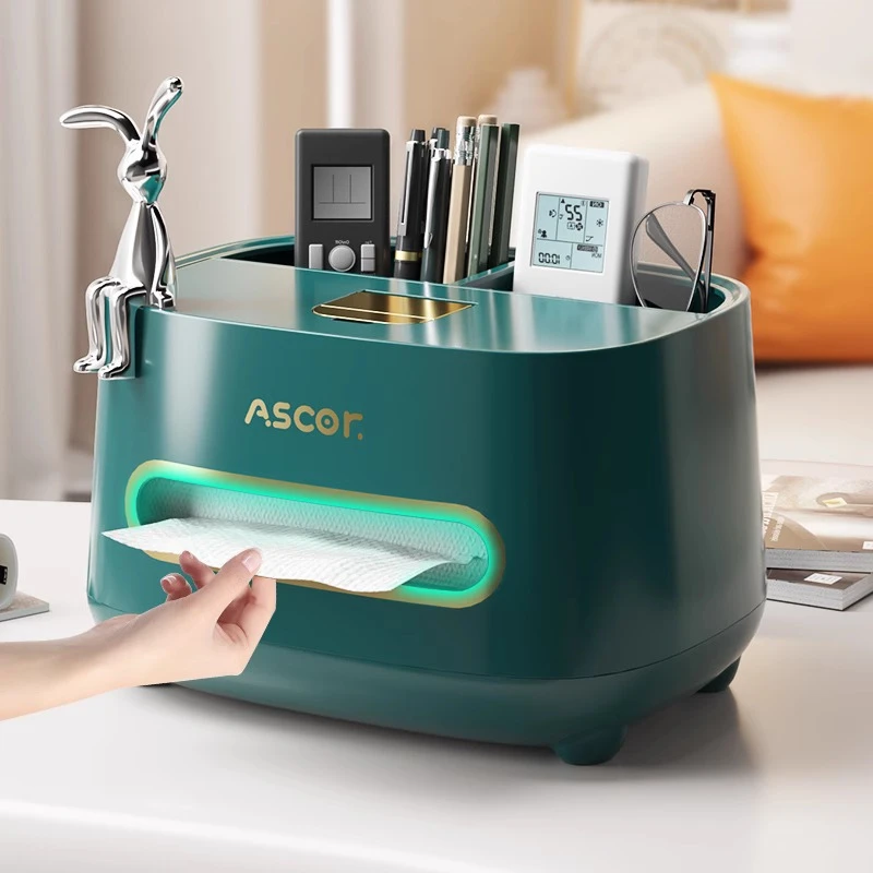 纸巾盒2023新款多功能厕所卫生间客厅高档轻奢遥控器茶几抽纸盒子