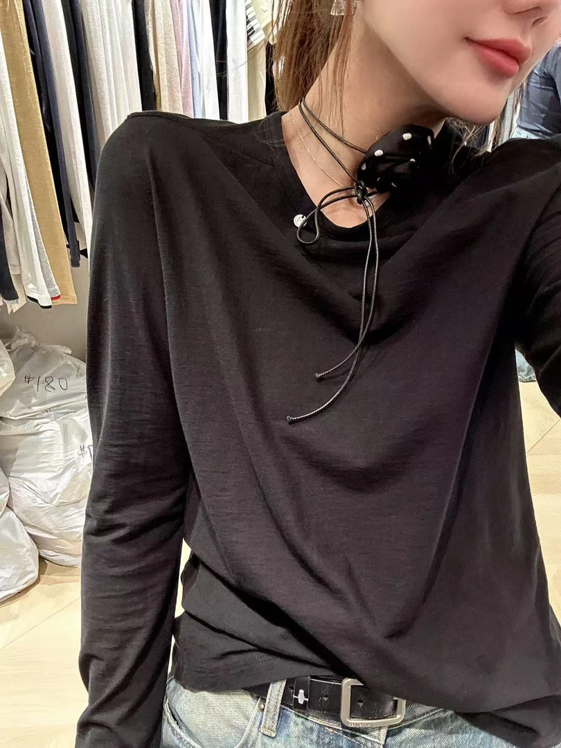 爆米花#25093夏季福利高品质长袖上衣，衣长：60cm