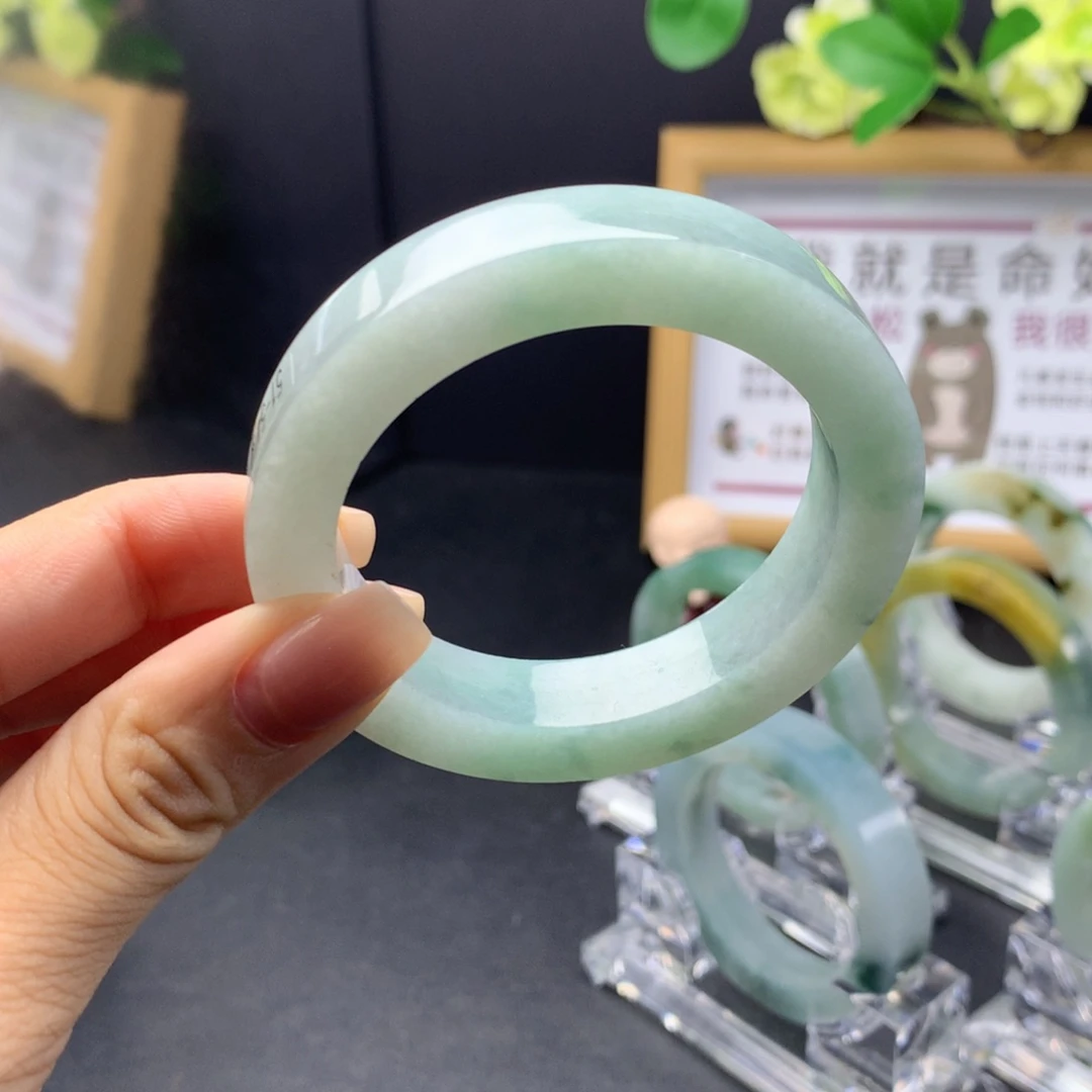 定制翡翠未镶嵌翡翠手镯51-54