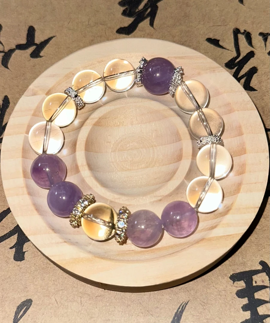 天然水晶DIY手串紫色女款吸纳才气