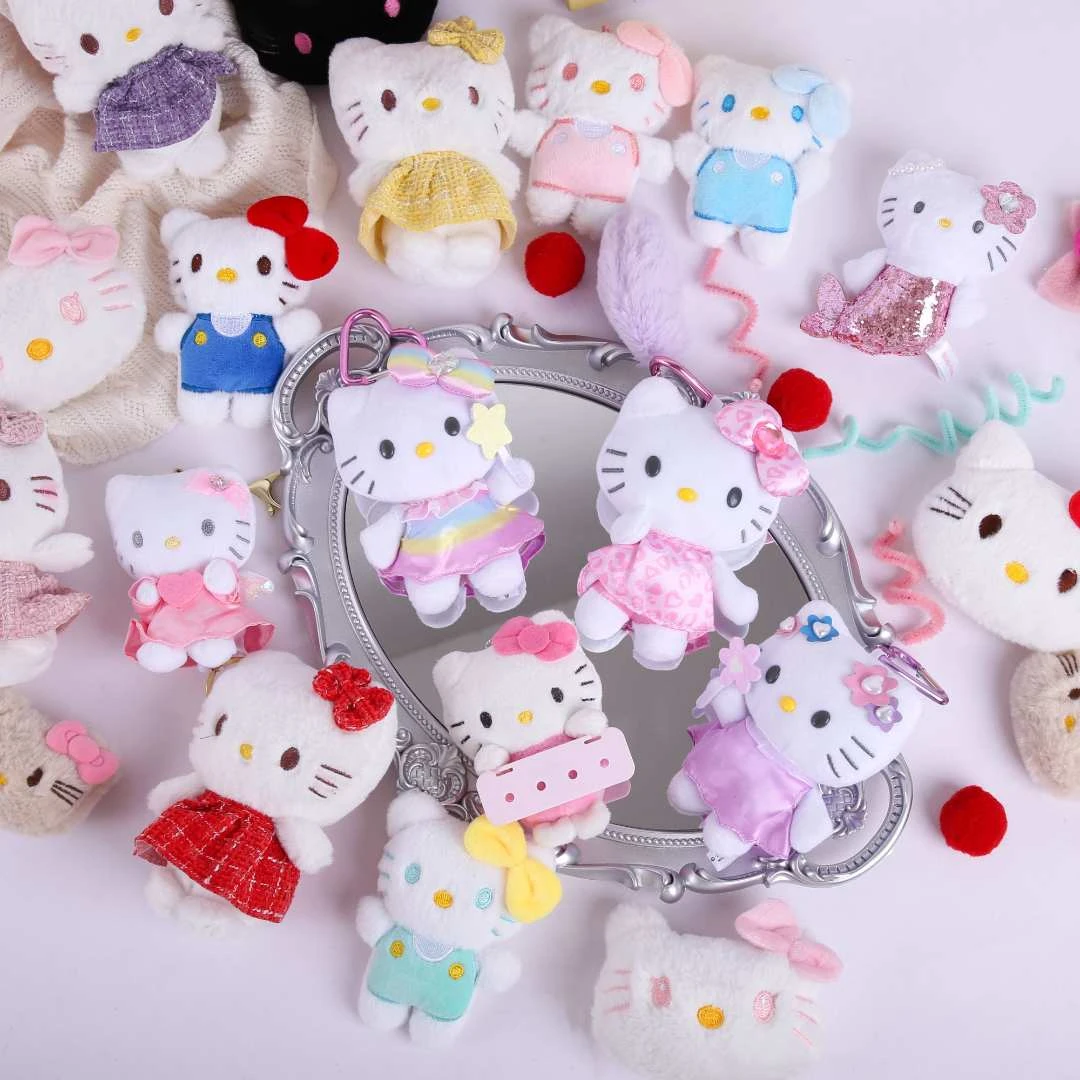 圣诞节KT猫玩偶摆件小公仔圣诞树装饰鲜花包装花艺diy包花材料