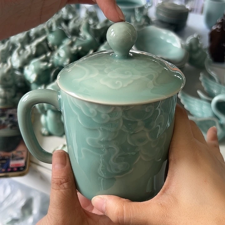 龙泉云间青瓷小米茶器