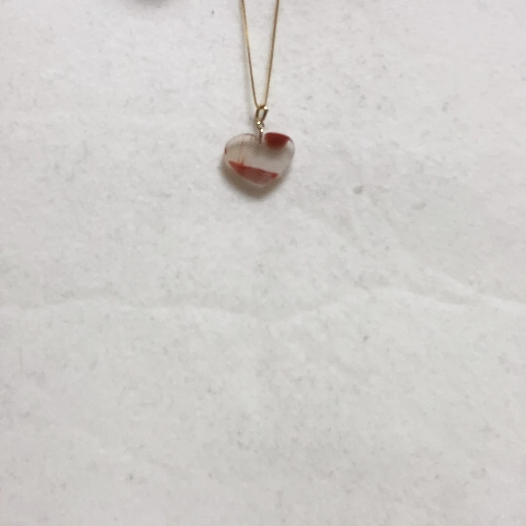 南红玛瑙颈饰18K金镶嵌简单