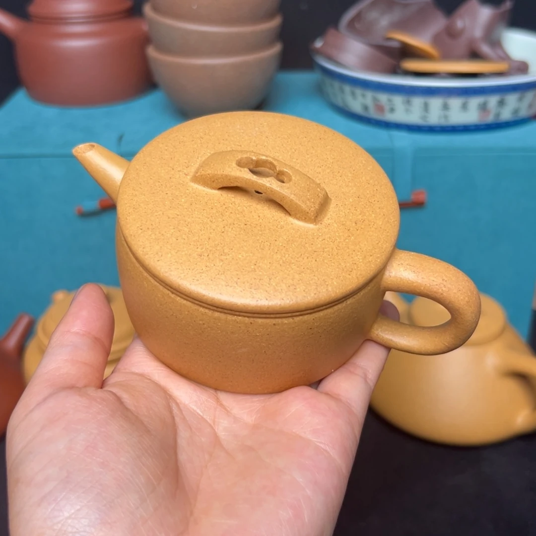 茶壶紫砂黄金段汉瓦120毫升