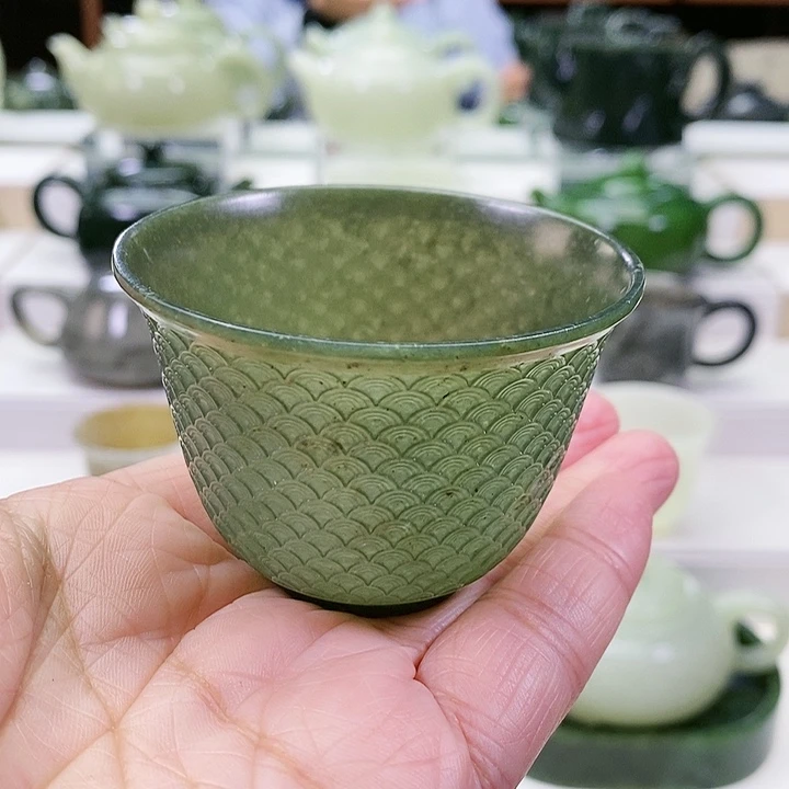 未镶嵌和田玉挂件茶杯90m l