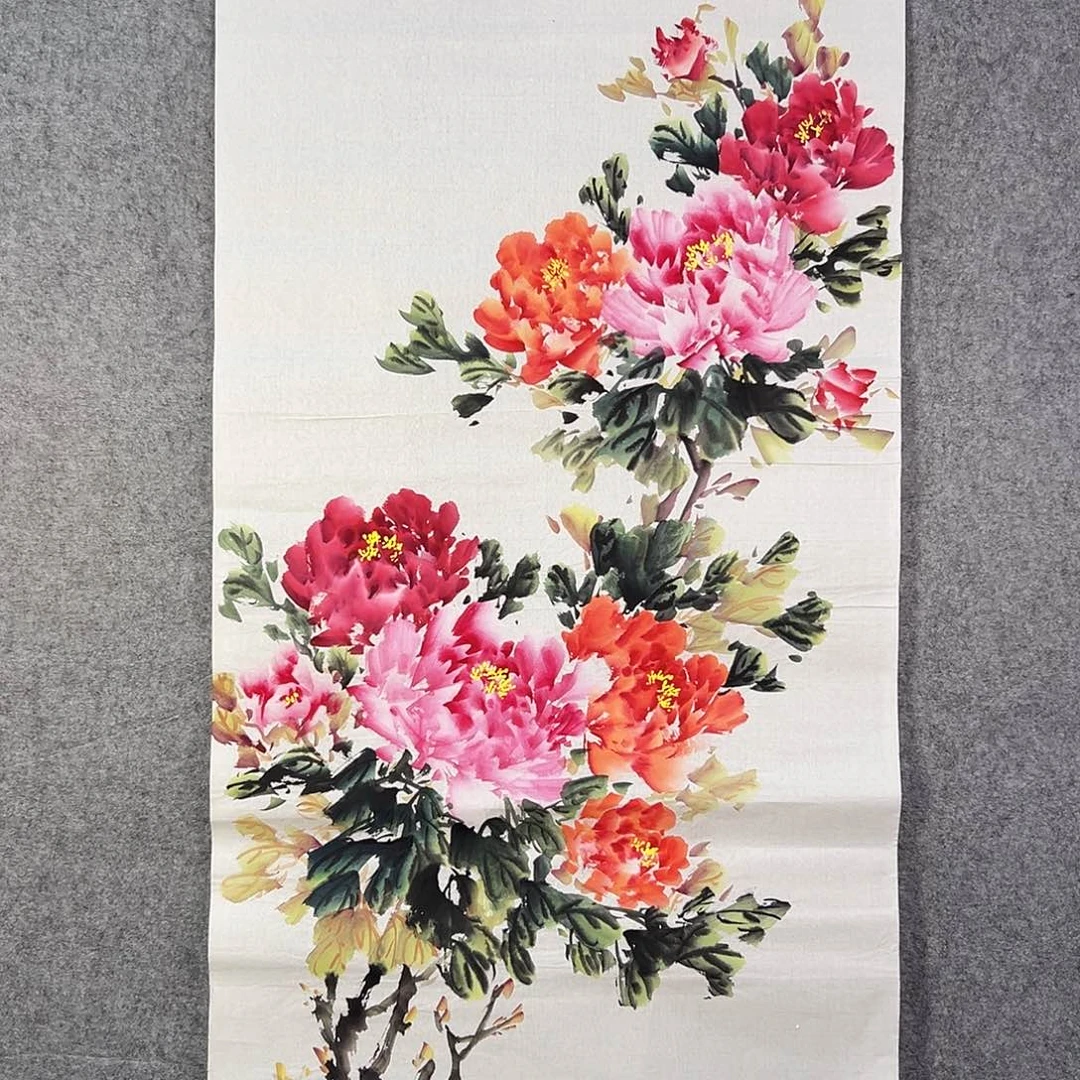 国画107 花鸟和蝴蝶都在等待它