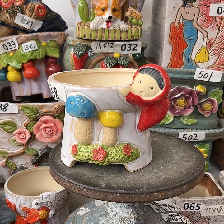 粗陶材质多肉花盆