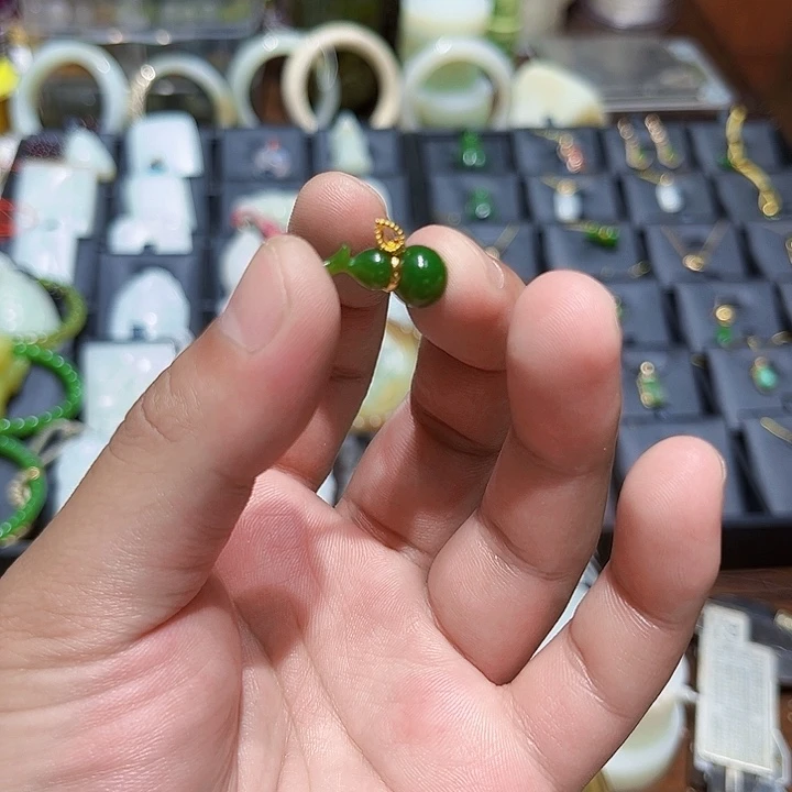 项圈18K金镶嵌和田玉（白玉）