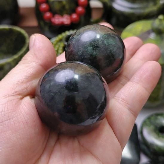 未镶嵌蛇纹石玉手球