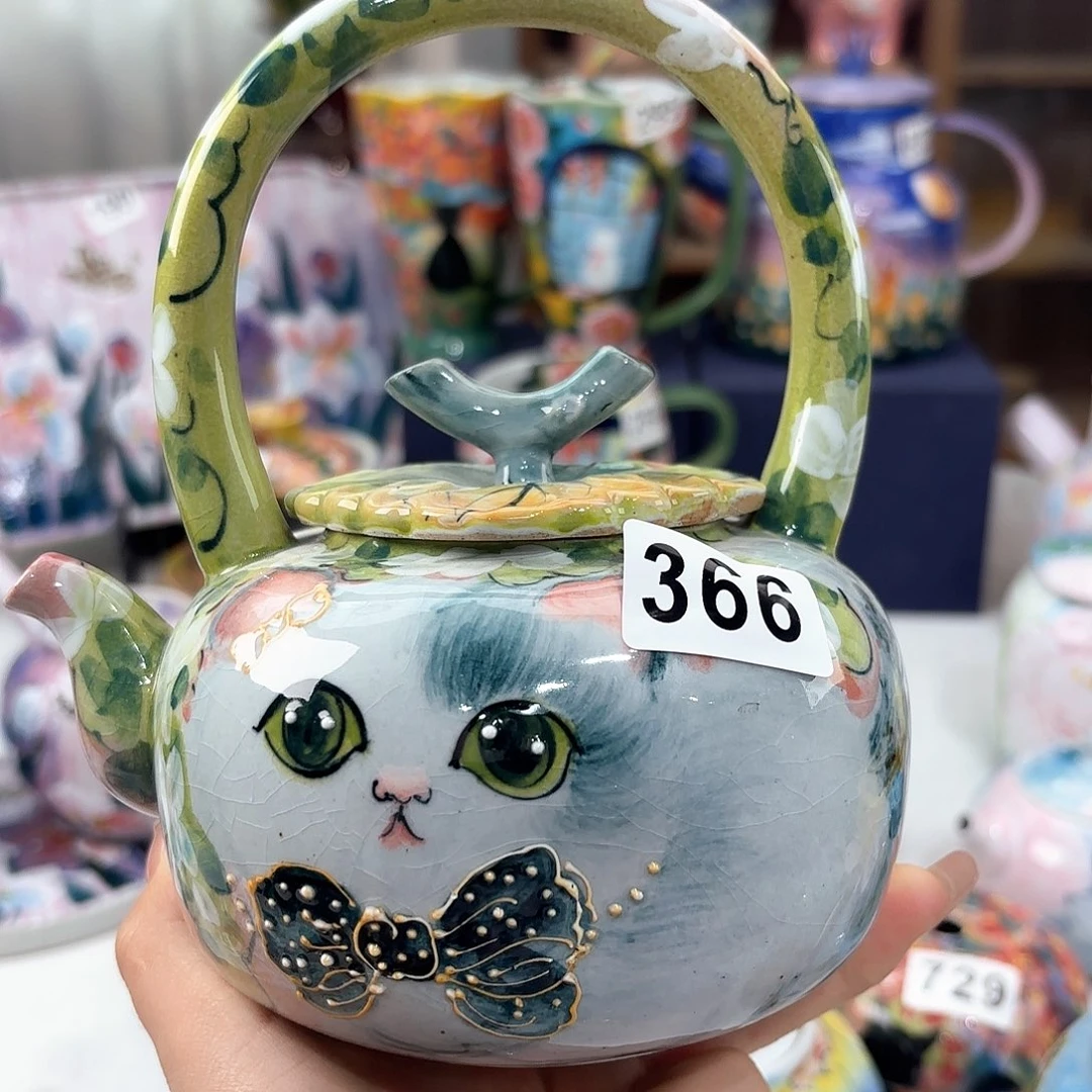 景德镇手绘高温釉下彩陶瓷茶具