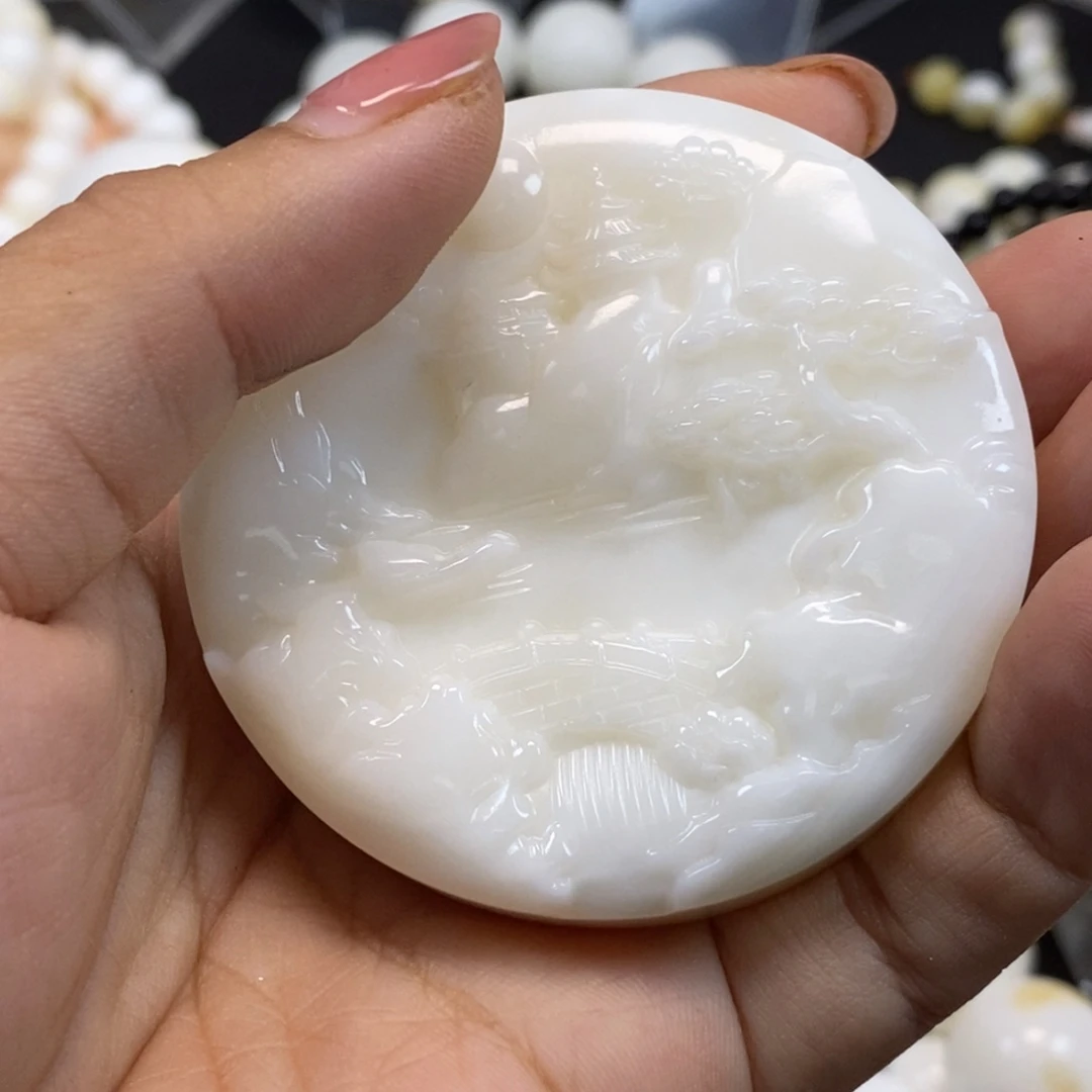 秋***秋香榧木花梨木，山水手把