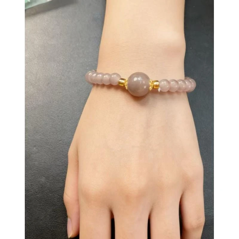 S1480-灰玛瑙 双圈手串