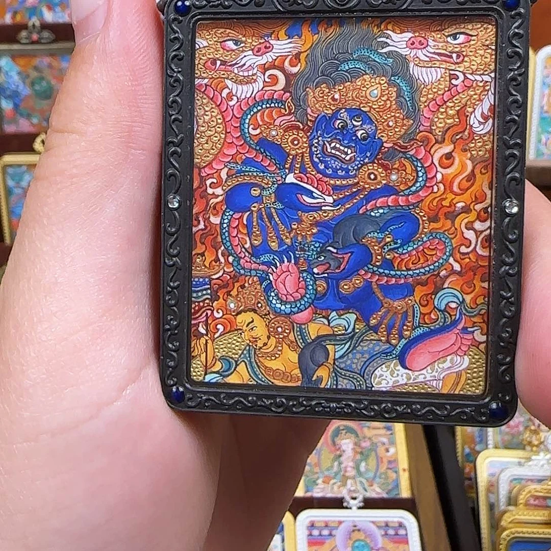 吊坠Z**e热贡纯手绘黑C