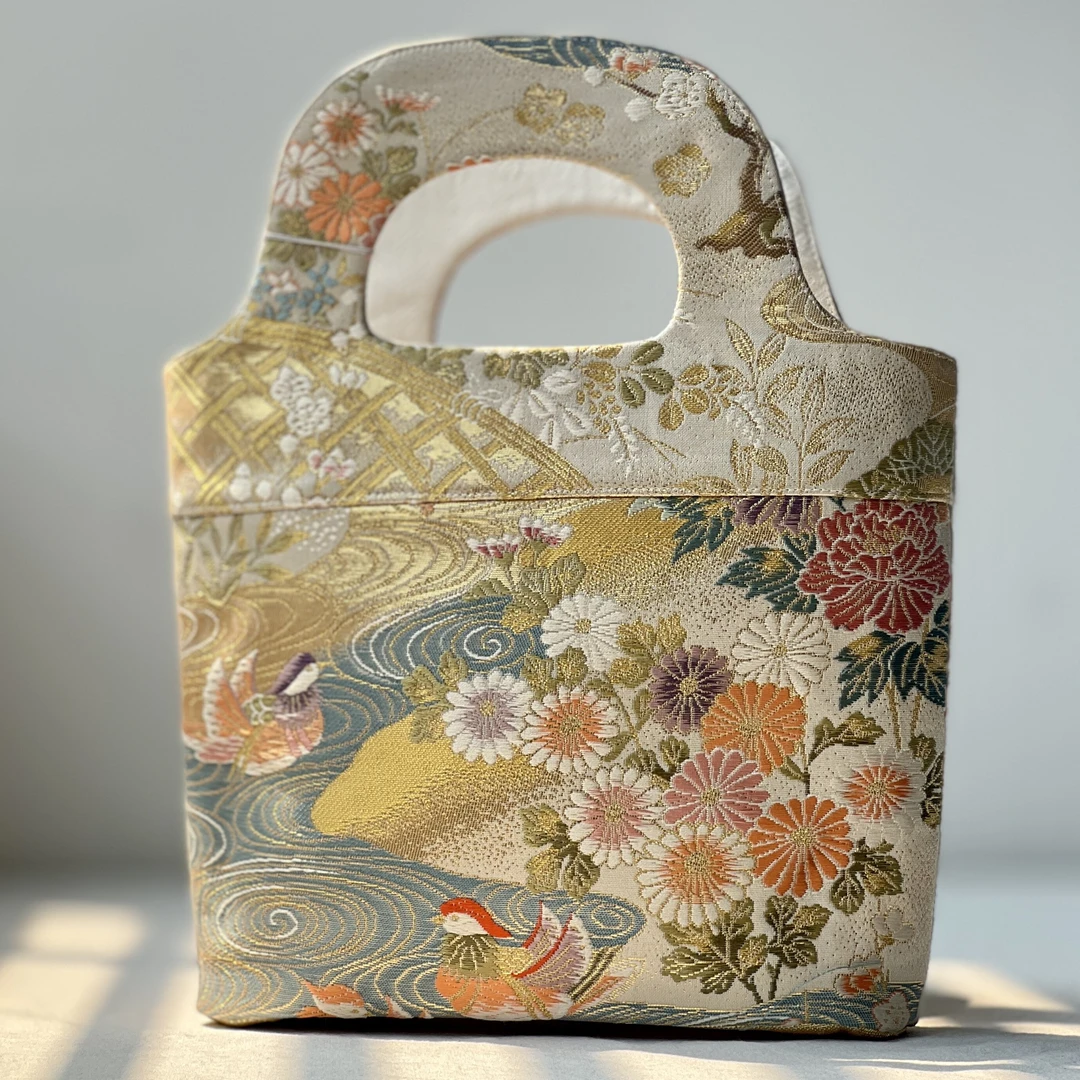 西阵织女手提包新中式上班专用女款花花捡漏女包包包