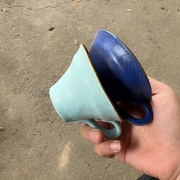 瓷咖啡杯2个装陶瓷