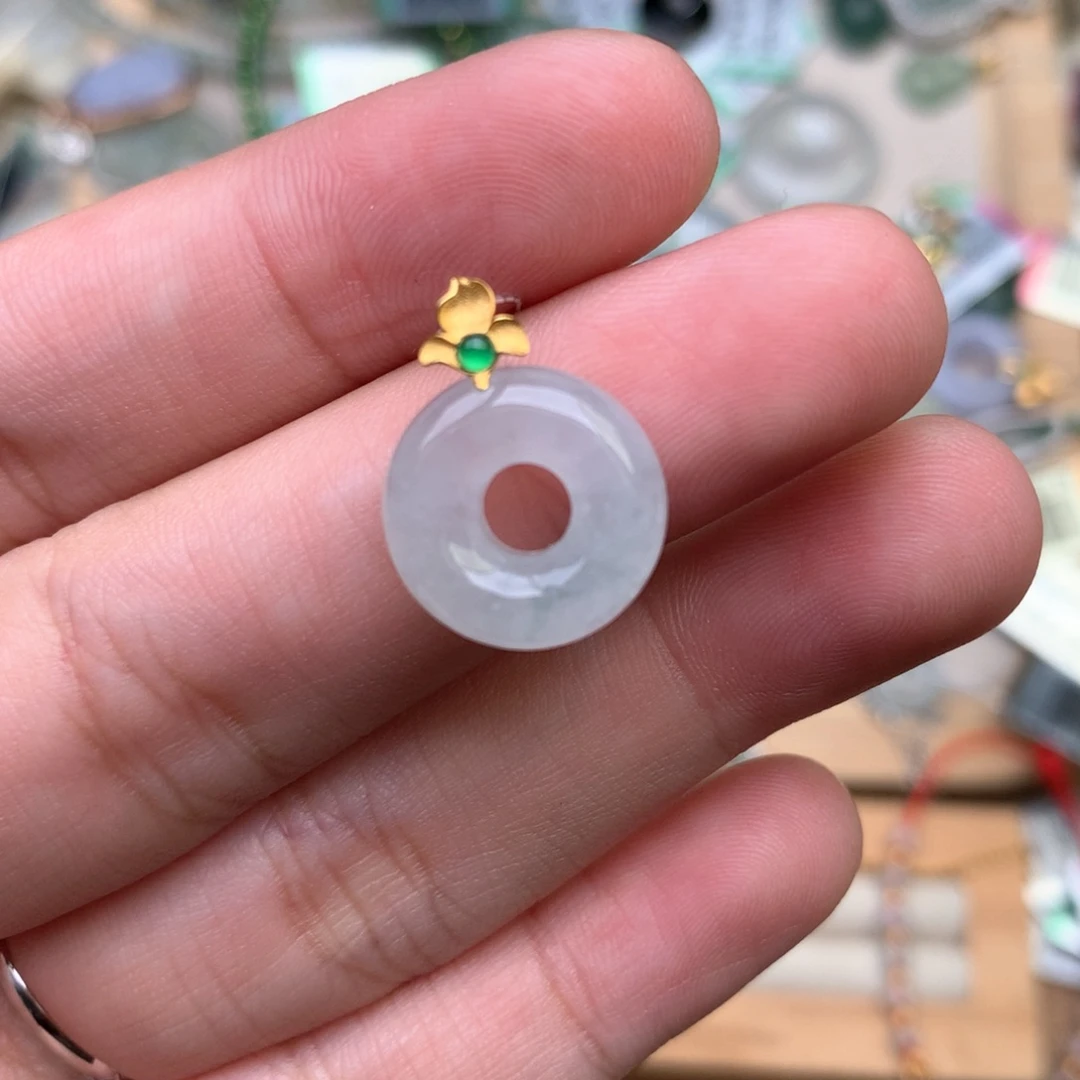 【闪购商品】18K金镶嵌挂件翡翠一