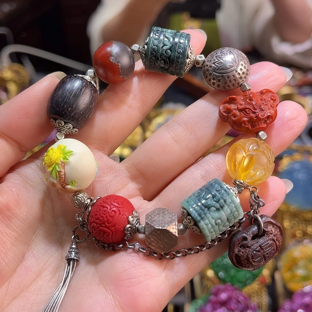 翡翠未镶嵌手链翡翠多宝手链