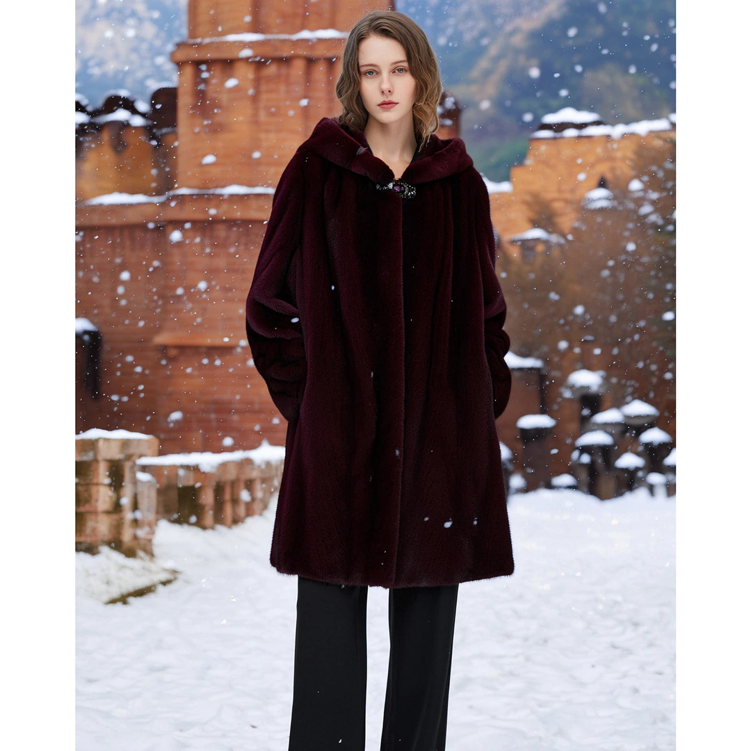 秋冬新款时尚气质水貂皮草外套 JK1122