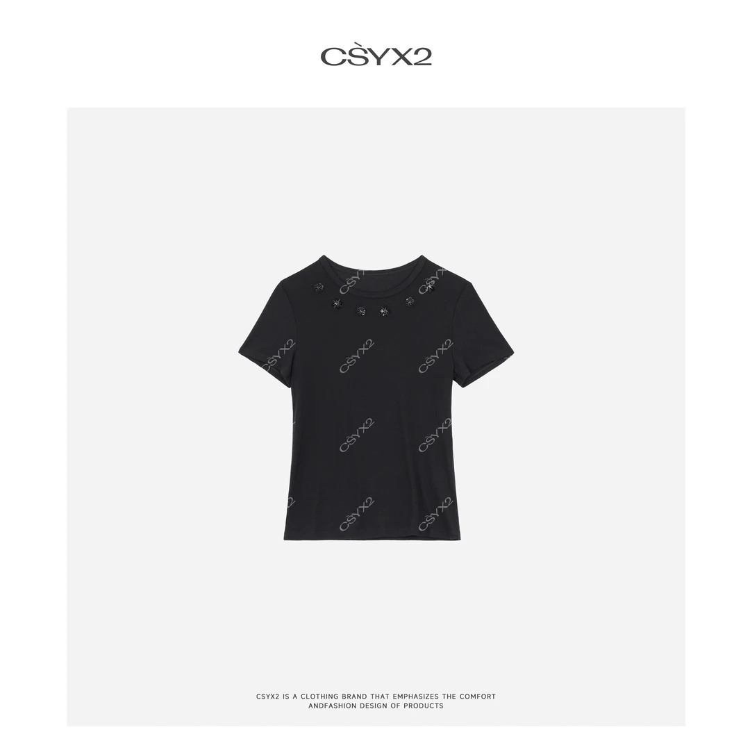 CsyX2-2025S/S 夏季新款 “春野森会”莱赛尔圆领短袖T恤CZ5CT007