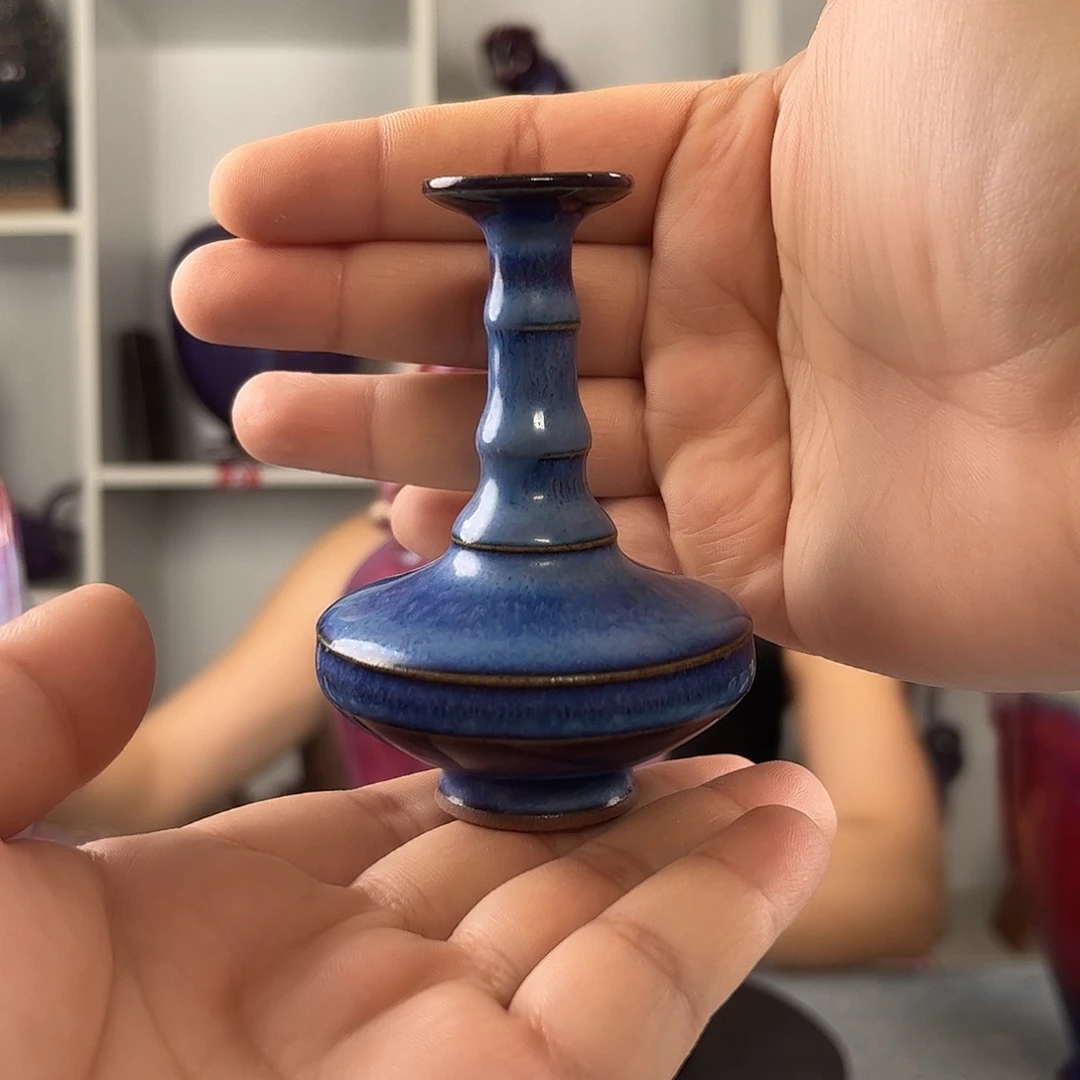 瓷片摆件……竹节瓶……