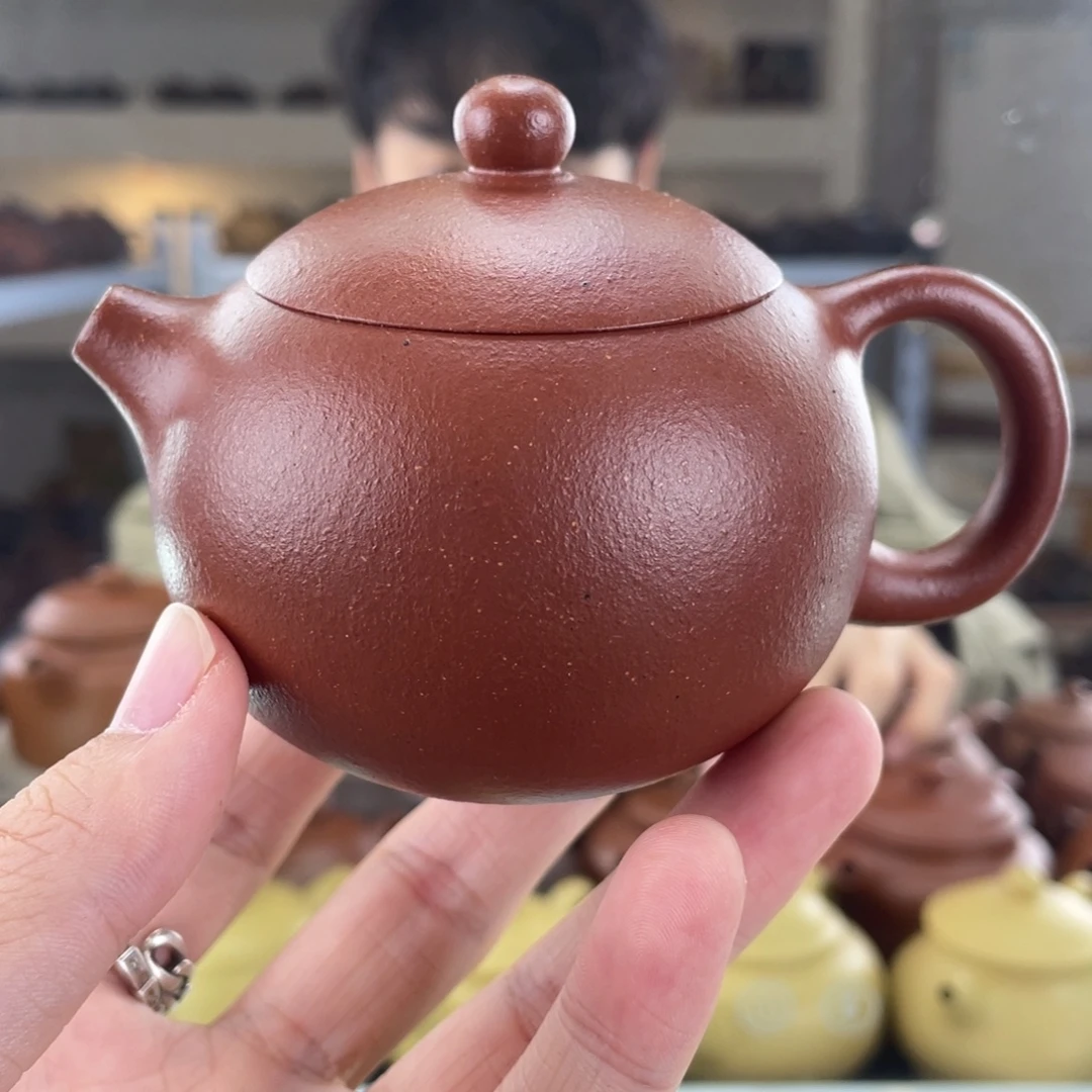 茶壶紫砂160cc红降坡茶壶